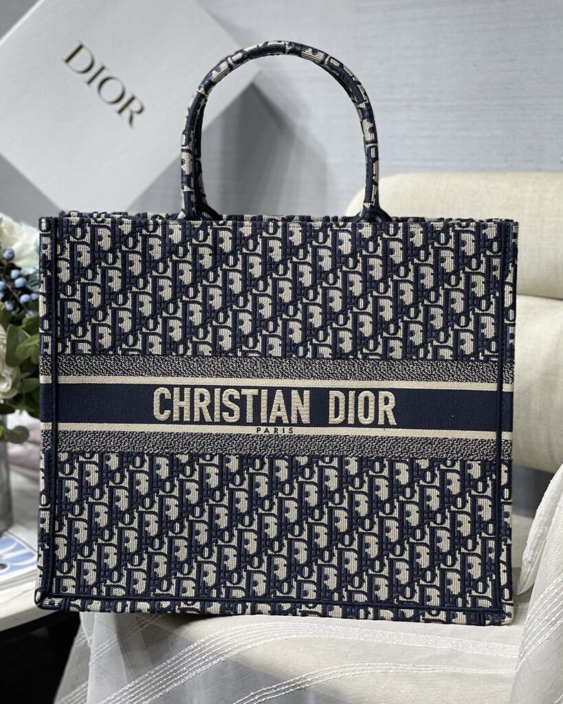 Dior- Book Tote- Classic Navy Blue