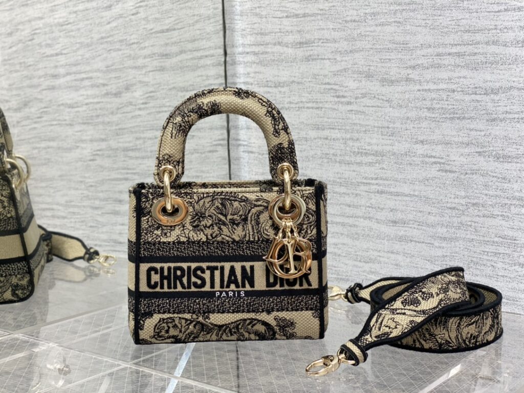 Dior- Lady Dior -Embroidery-Brown Tiger