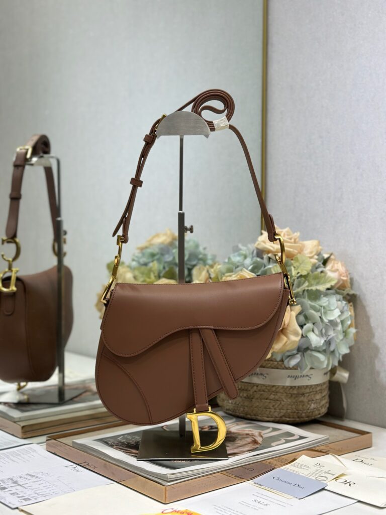 Dior-CD Saddle-Brown Lambskin