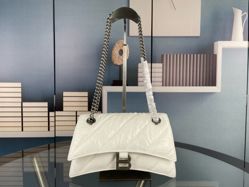 Balenciaga-Hourglass Small Top Handle Bag-Crushed lambskin