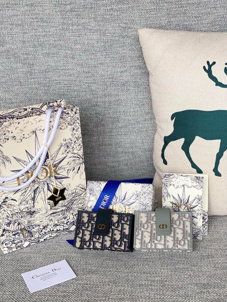 Dior-Wallet-Cardholder-Navy Blue/Grey