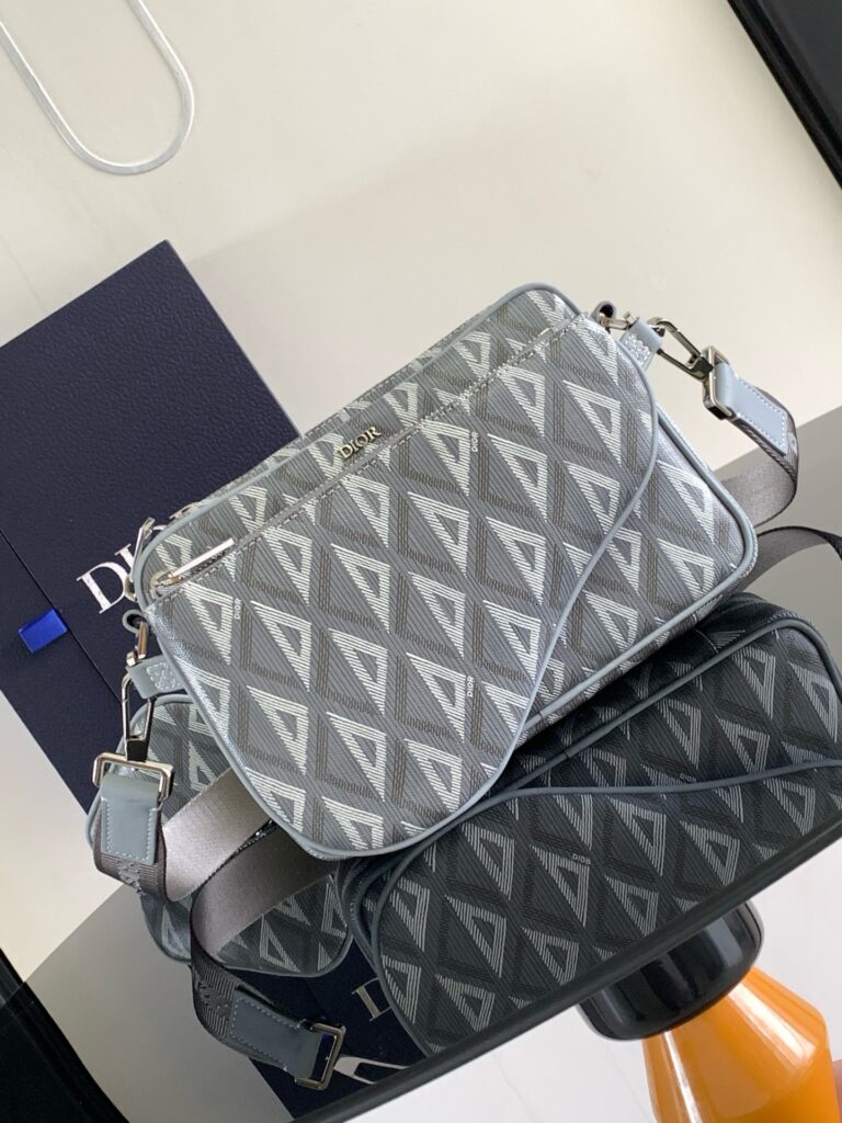 Dior-Saddle/Message Bag-Men's-Grey CD Diamond-3 Bags