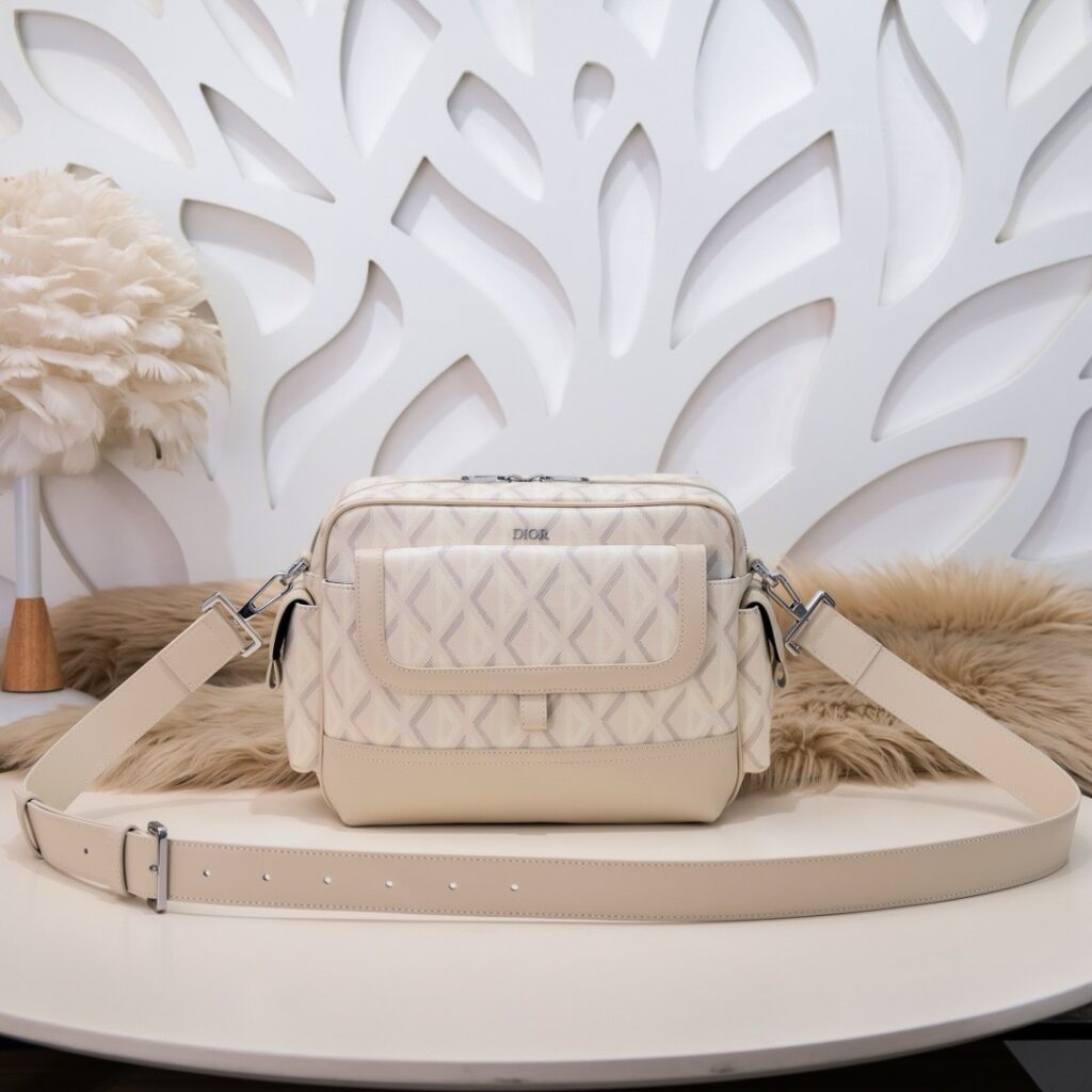 Dior-Message Bag-Hit The Road-Men's-Cream-Lambskin