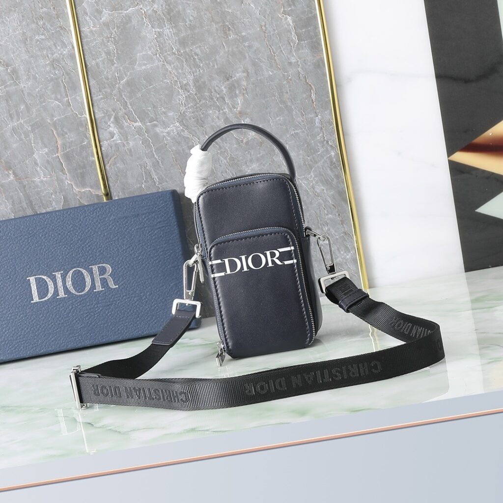 Dior-Phone bag-Men's-Black -Lambskin