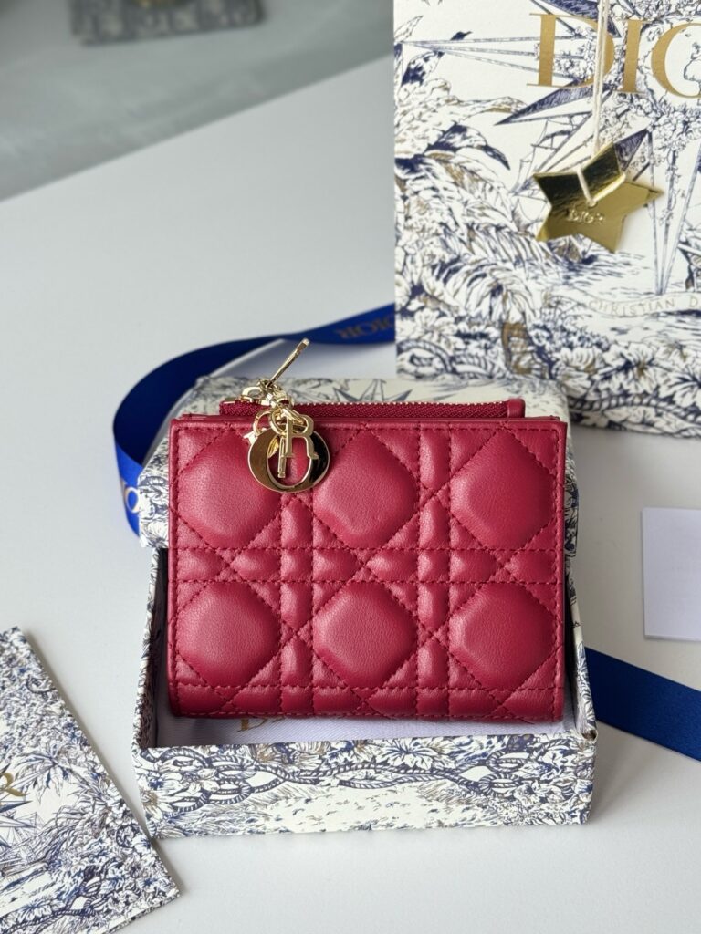 Dior Caro Dahlia-Wallet-Cardholder-Lambskin