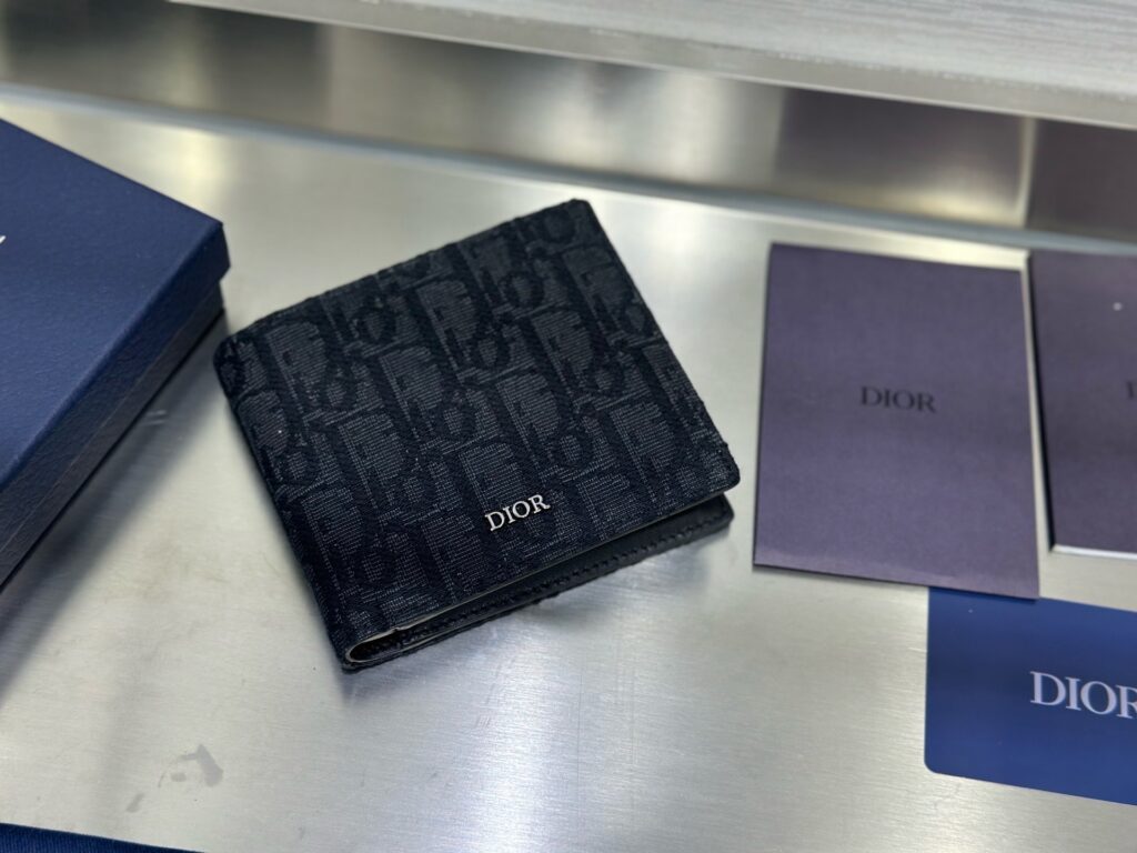 Dior Icon-Wallet-Cardholder-Men's-Navy Blue