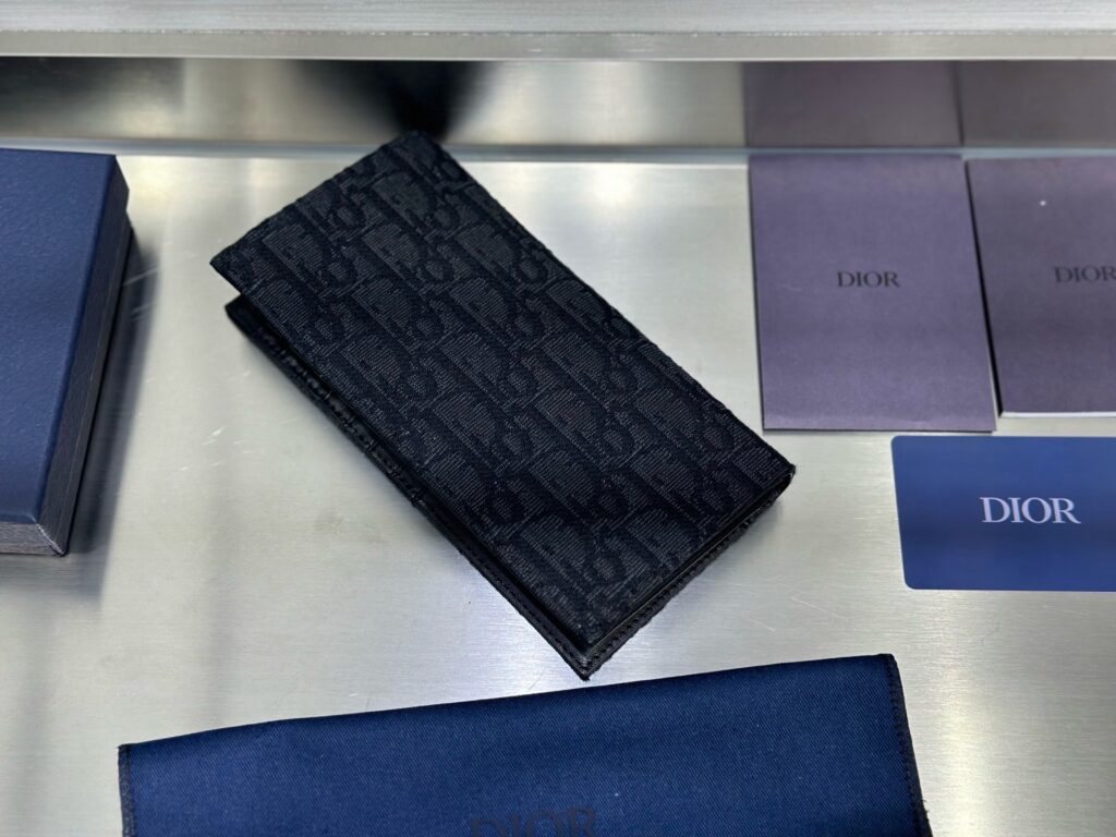 Dior Icon-Long Wallet-Cardholder-Men's-Navy Blue