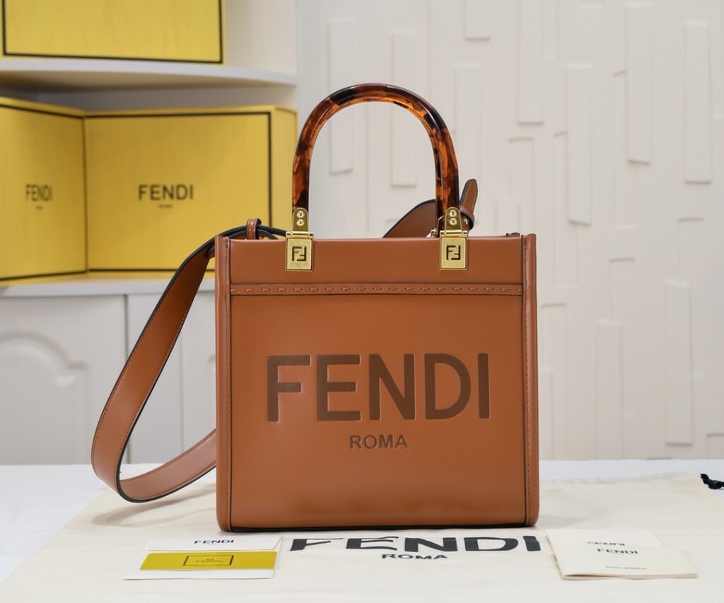 Fendi-Shine Tote-Lambskin-Small
