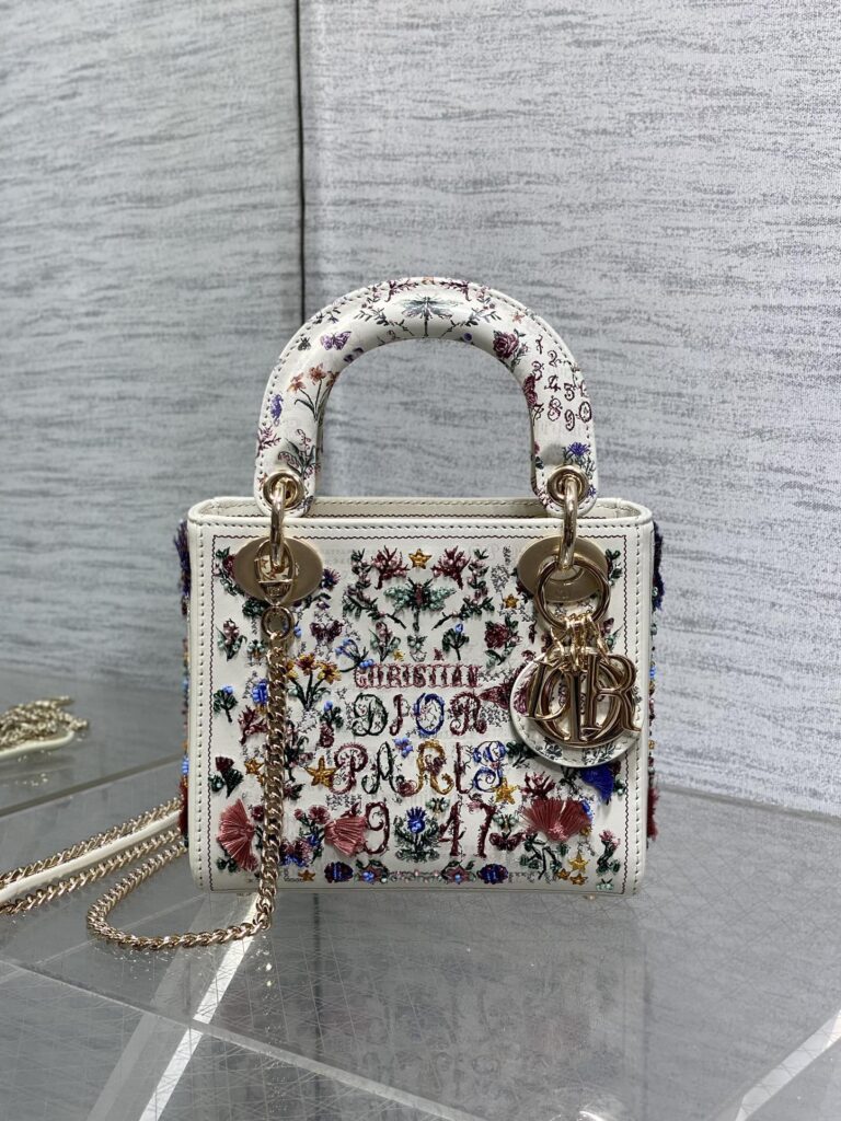 Dior- Lady Dior -Embroidery-Butterfly White