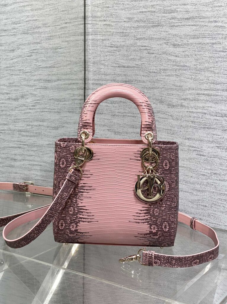 Dior-Lady Dior -lizard leather - Pink
