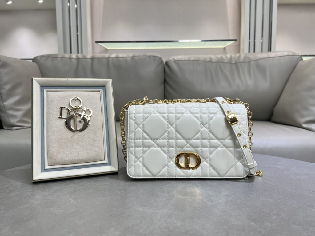 Dior-Soft Caro-Large-Lambskin-White\Black\Pink\Nude