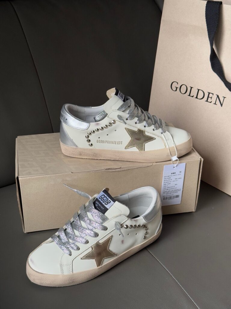 Golden Goose Woman Sneakers White&Silver