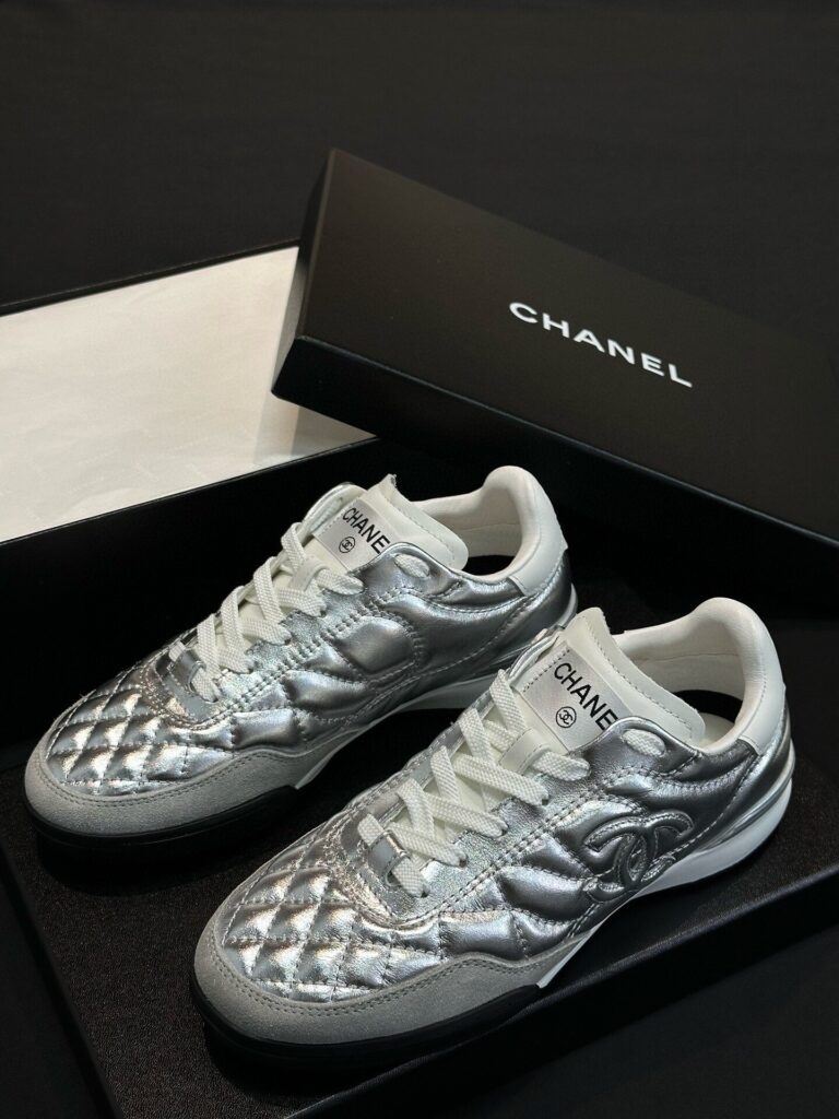 Chanel Sneakers Silver Plating