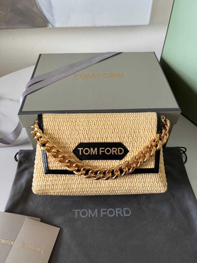 Tom Ford Label Woven Clutch