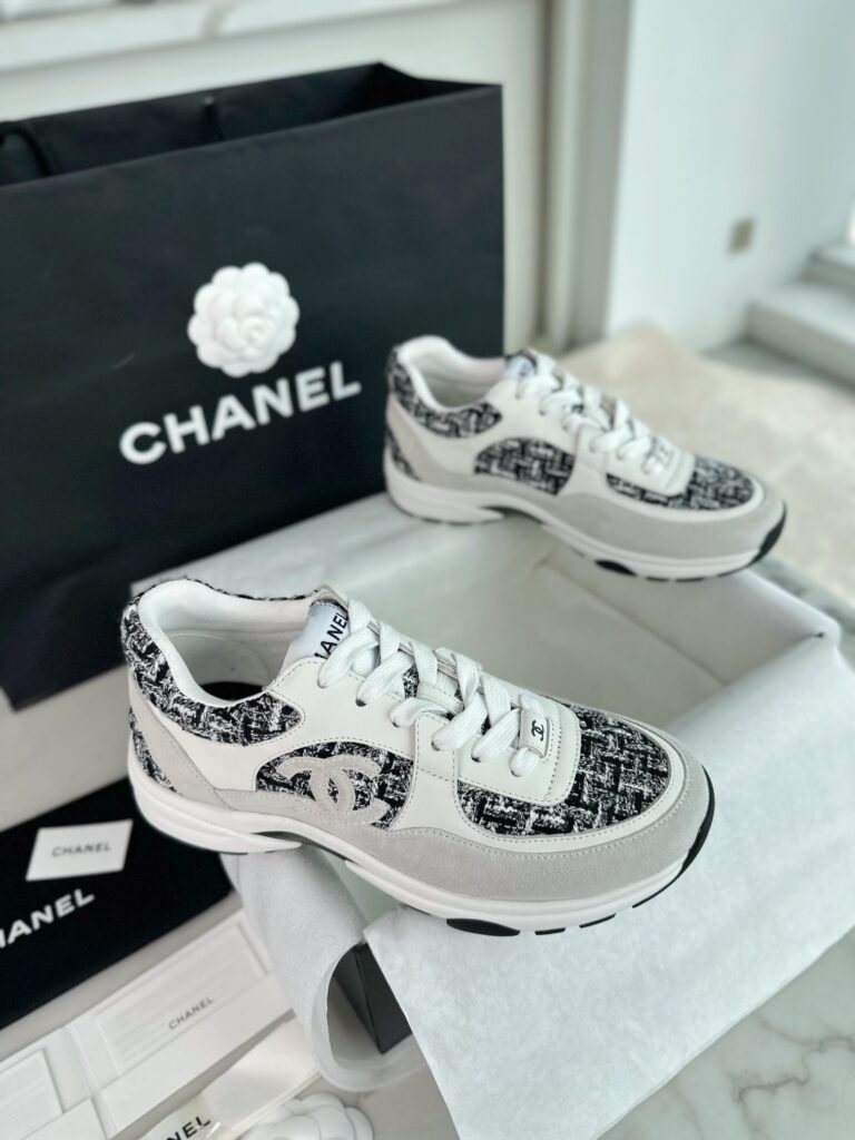 Chanel Woman Sneakers Linen Black