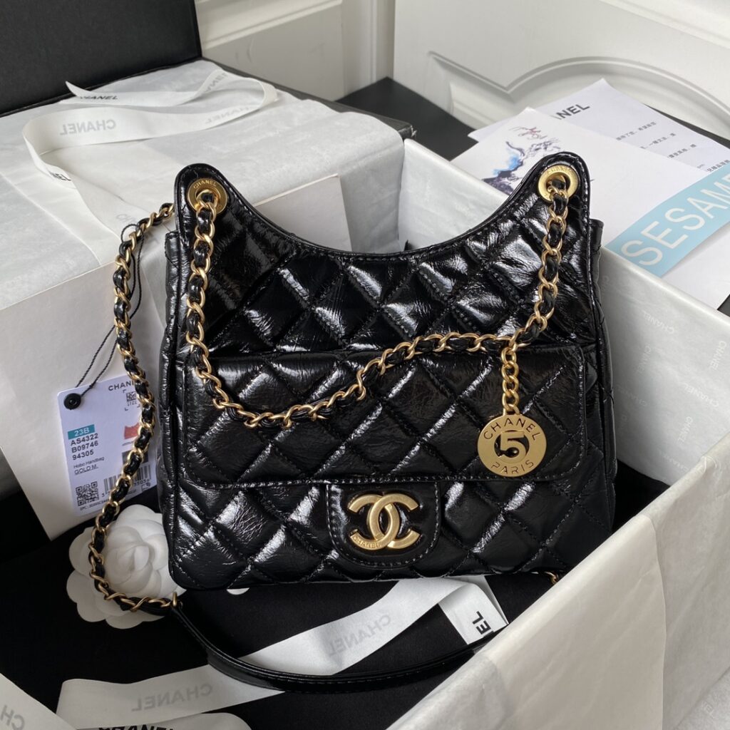 Chanel-23B-AS4323-Black-Gold buckle-Big