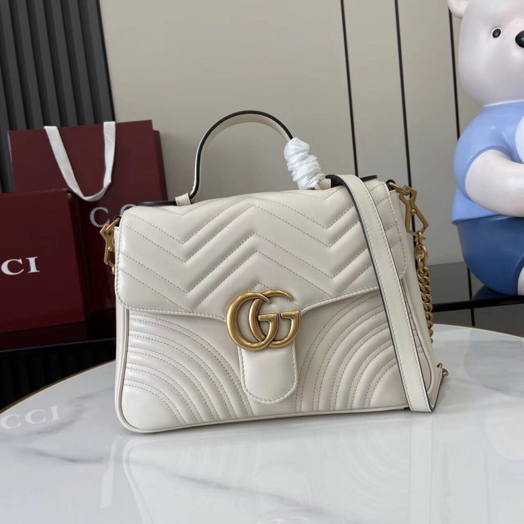 Gucci-Marmont-Medium Size-White-498110