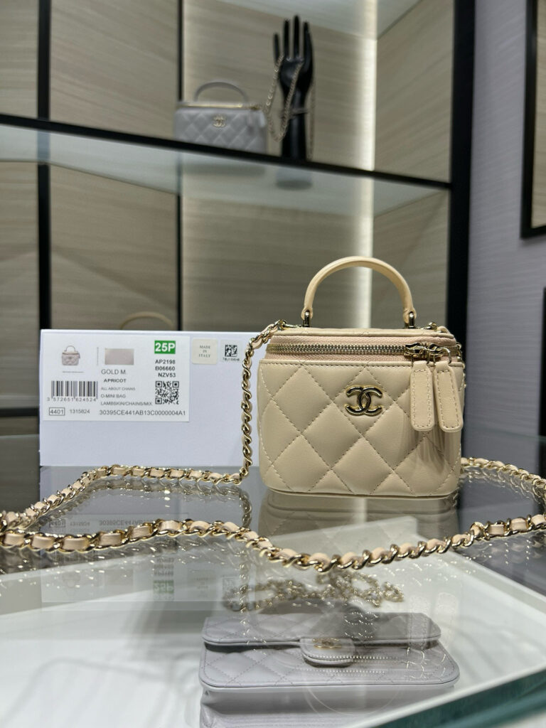 Chanel-24A-AP2198Y-Apricot-Gold buckle