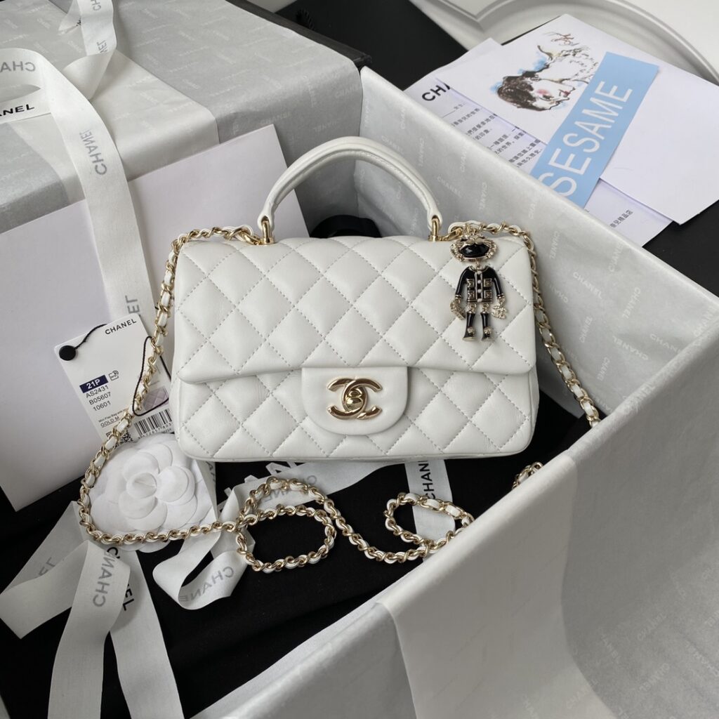 Chanel-Mini CF handle-AS2431-White