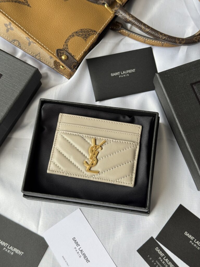 YSL-Card Holder-White