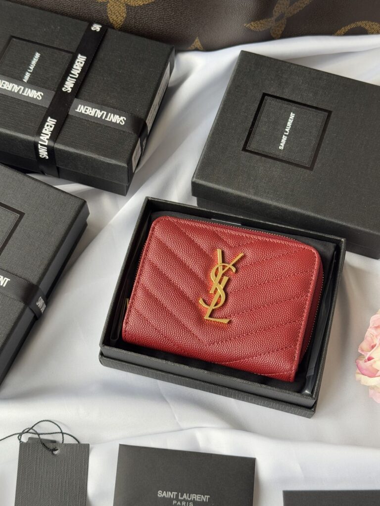 YSL-CARD HOLDER-Red