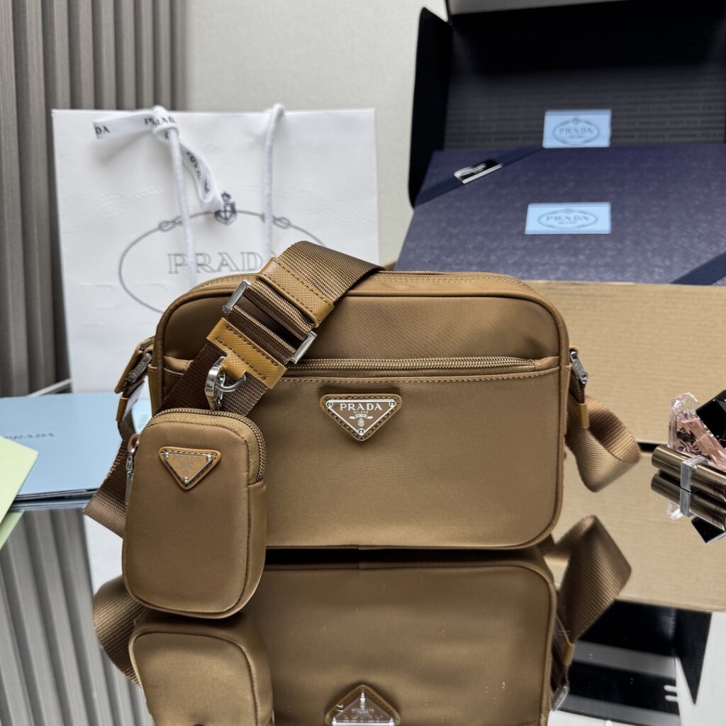 Prada-Re-nylon Shoulder Bag-Brown-1BC167