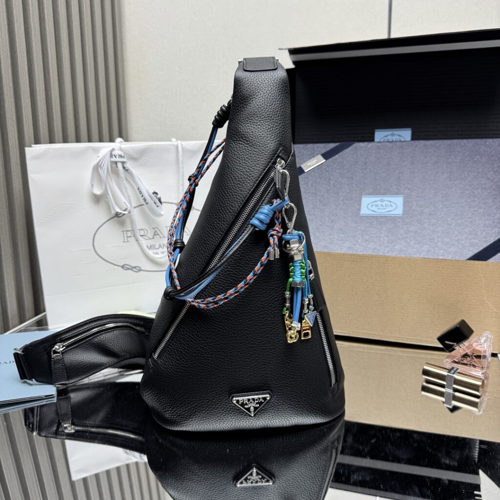 Prada-Re-Nylon and leather backpack-Black-2VZ092