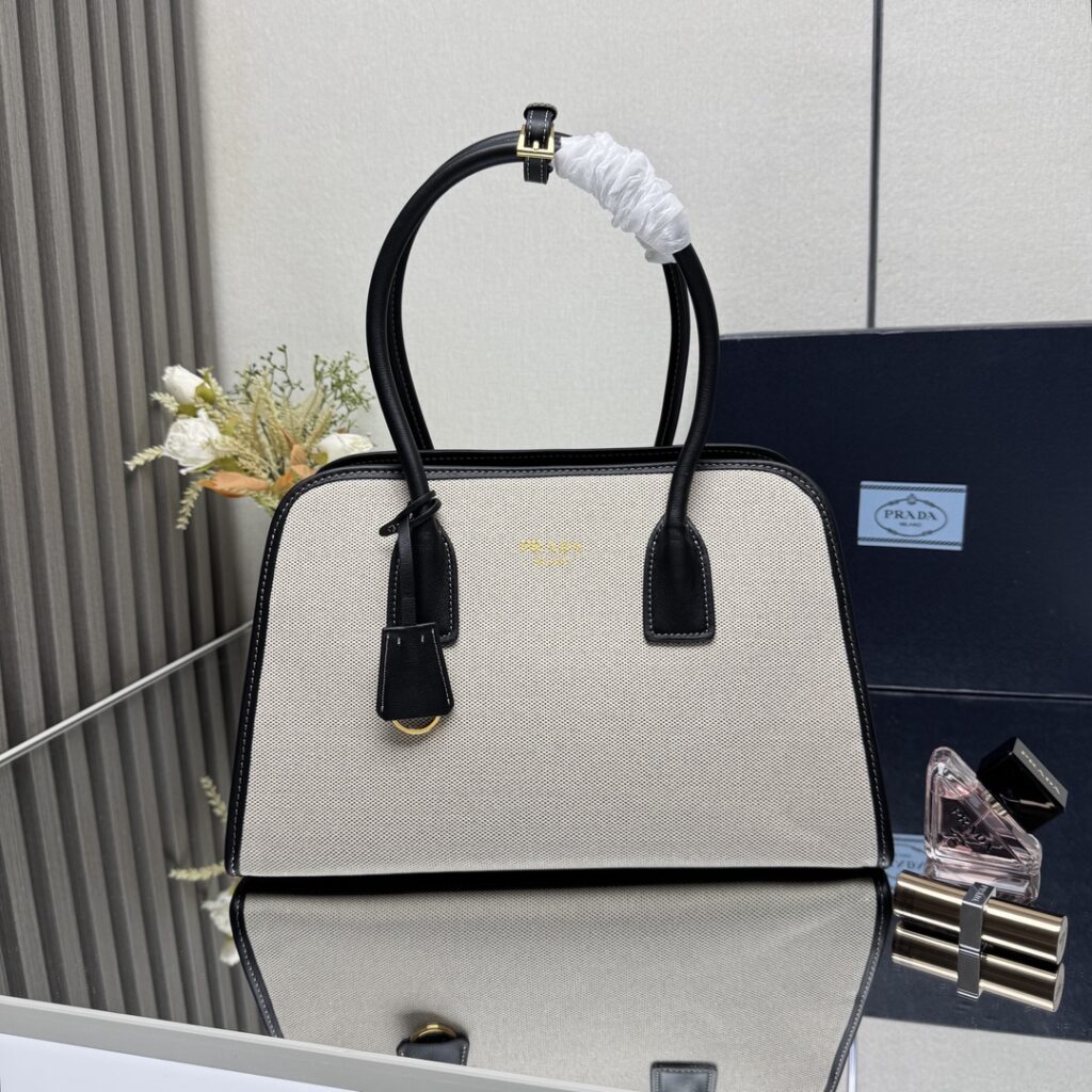 Prada-Cocoa Medium Suede Tote Bag-Grey-1BG572