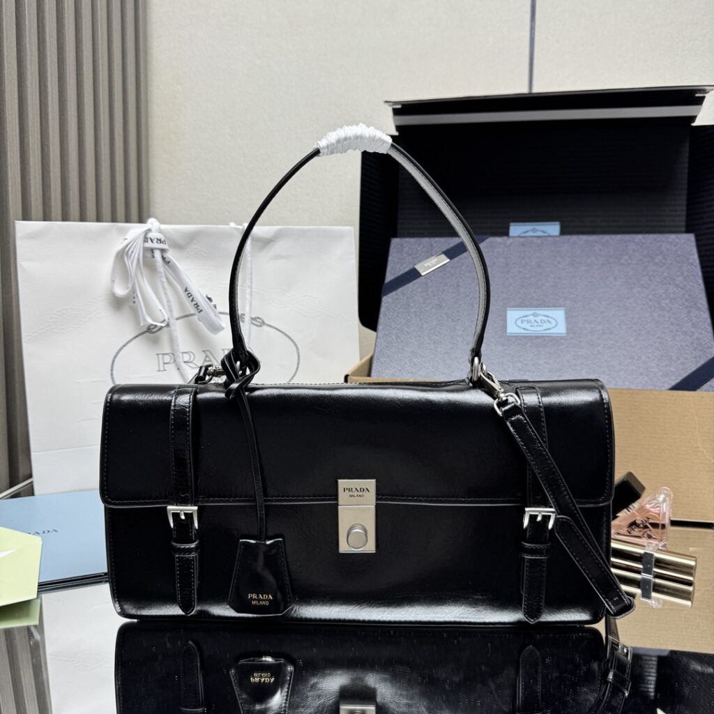 Prada-Briefcase Leather-Black-1BN024