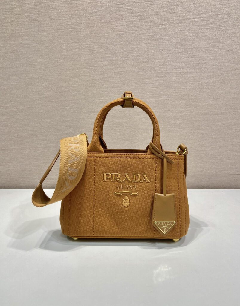 Prada-Natural Linen blend-Mini-Brown-1BA038