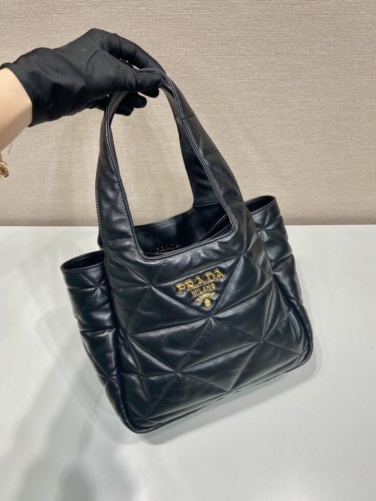 Prada-Leather Tote Bag-Medium-Black-1BG335