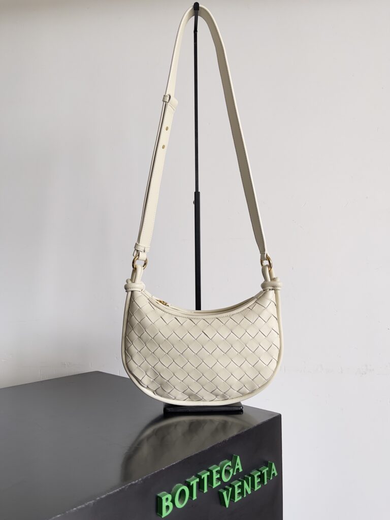Bottega Veneta-Gemelli Messenger-White