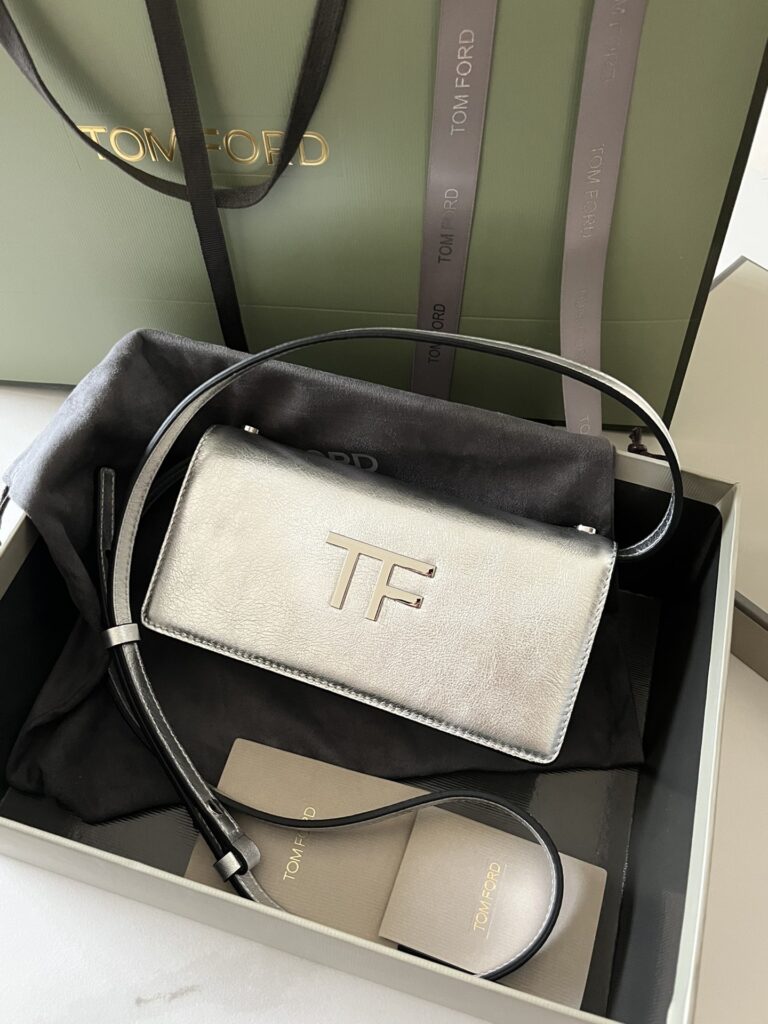 Tom Ford Mini Leather Bag-Sliver