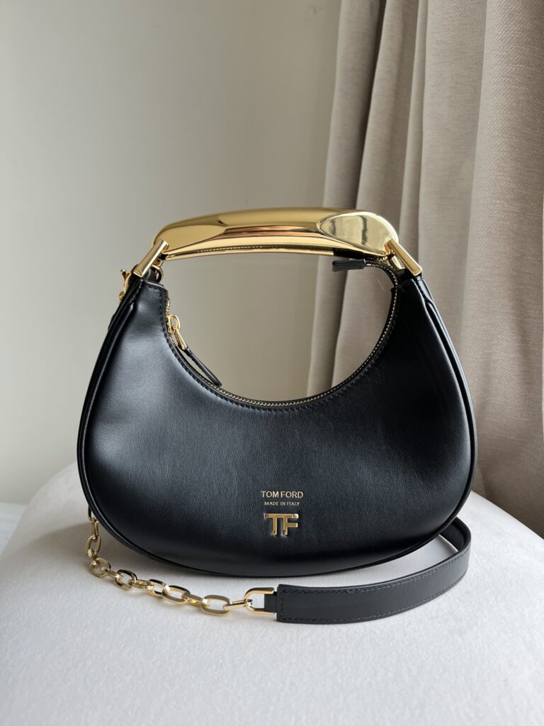 TomFord Bianca Hobo Bag-Leather-Black