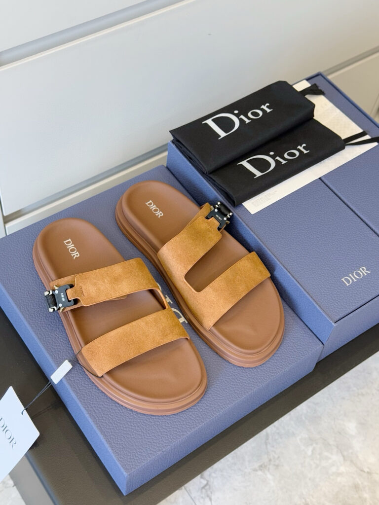 Dior-Sandals-Aqua-Brown leather-Man