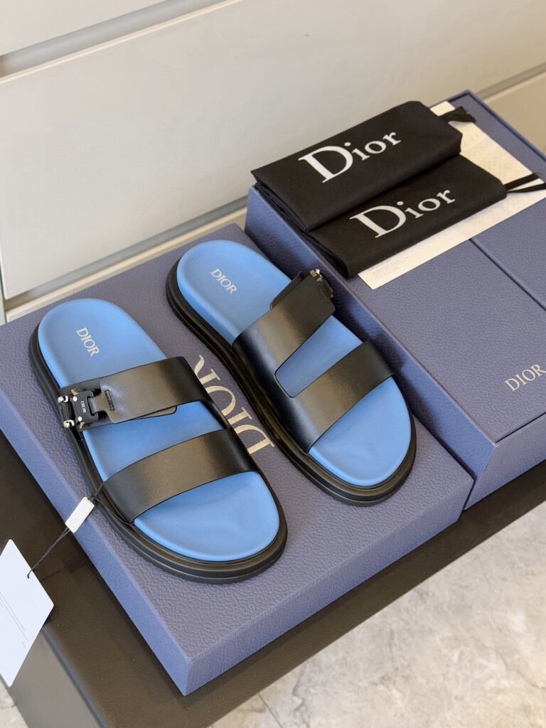 Dior-Sandals-Aqua-Black leather-Man