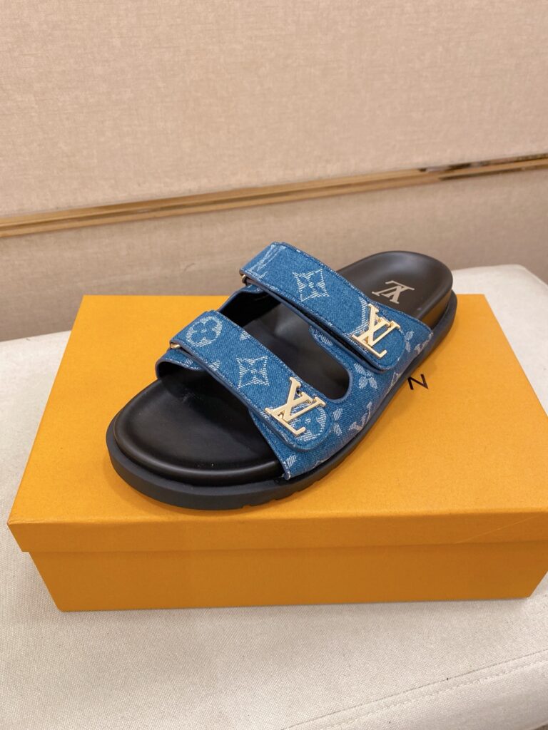 Lv-Sandals-Mens-Blue demin
