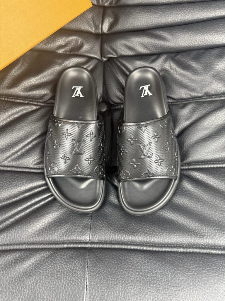 LV-Sandals-Mens-Black