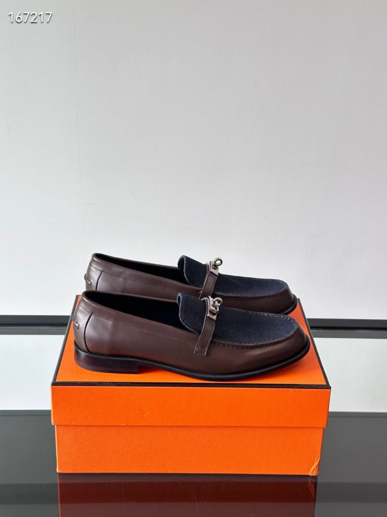 Hermes-Loafers-Men's-Dark Brown