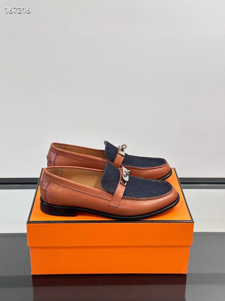 Hermes-Loafers-Men's-Brown