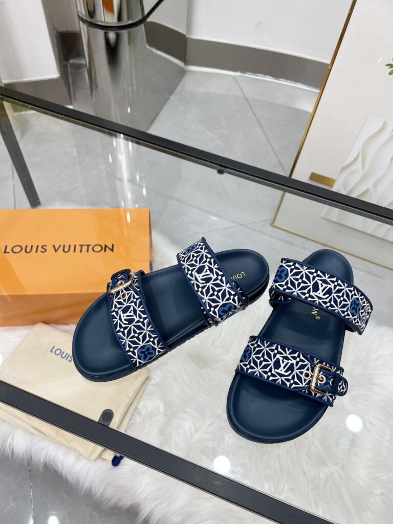 LV Unisex Sandals Demin Blue