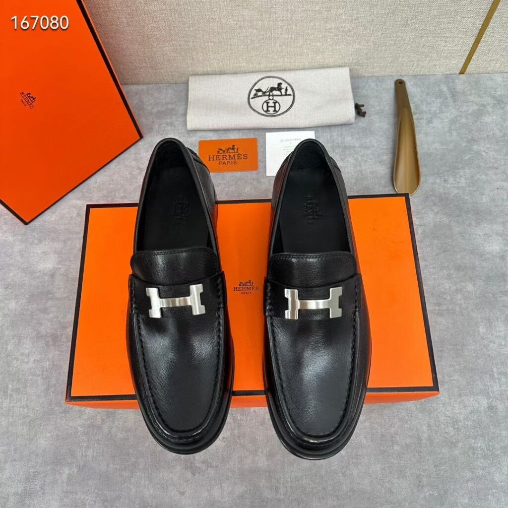 Hermes-Loafers-Men's-Black
