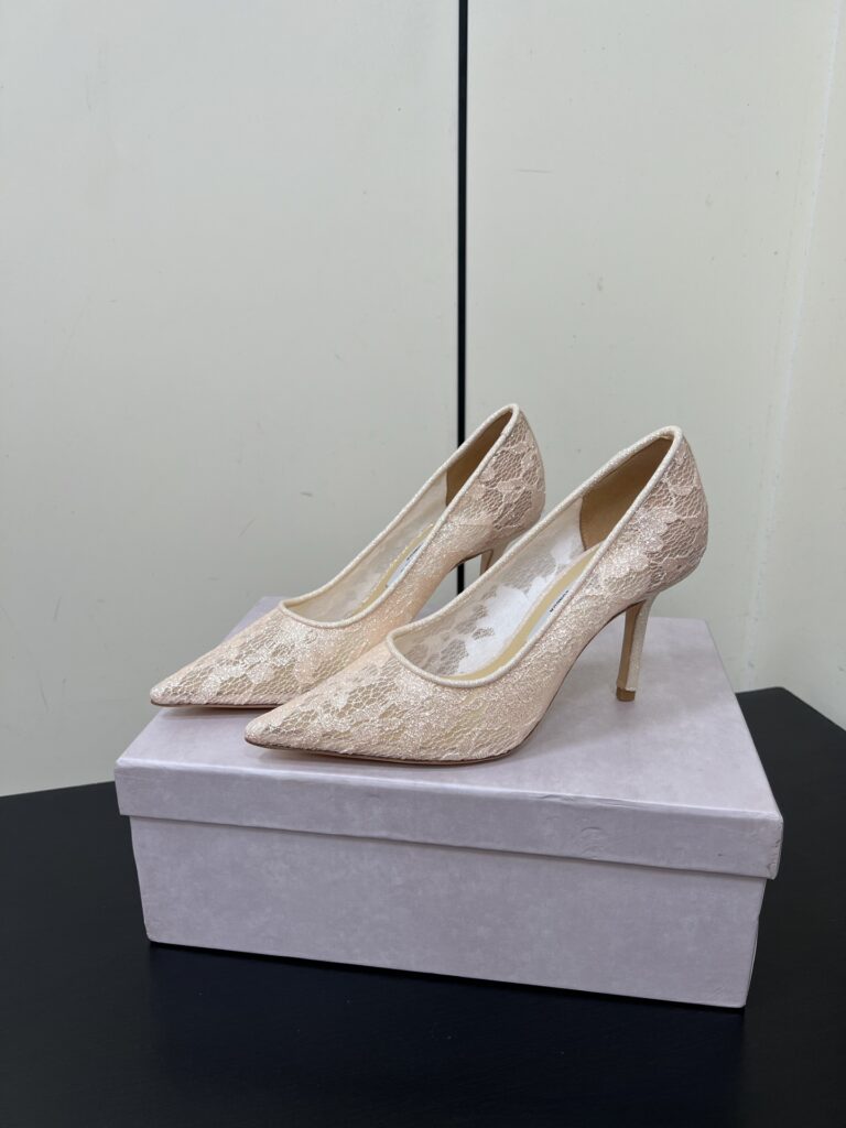 Jimmy Choo Mesh 8.5cm Height Heels Pink（35-41）