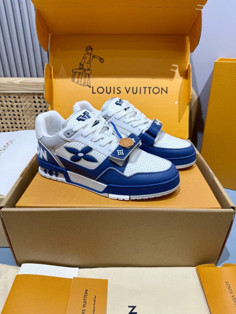 Lv-Trainer-Sneakers-Blue&White-Man
